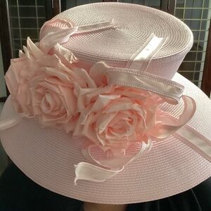 Pale Pink Floral Elegant Hat